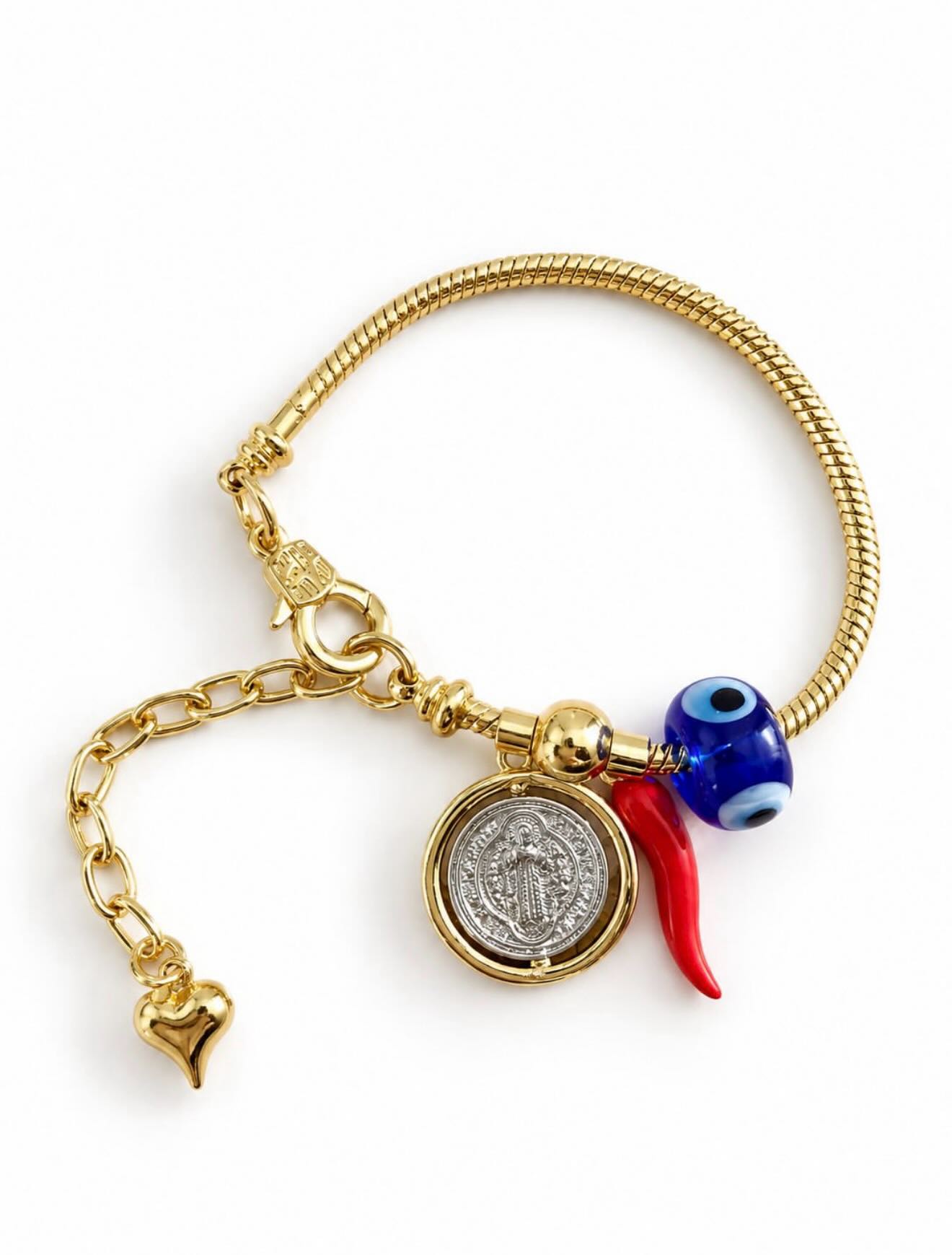 Brazalete Fortuna Dorada Azul