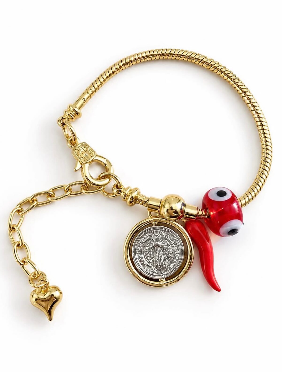 Brazalete Fortuna Dorada Rojo