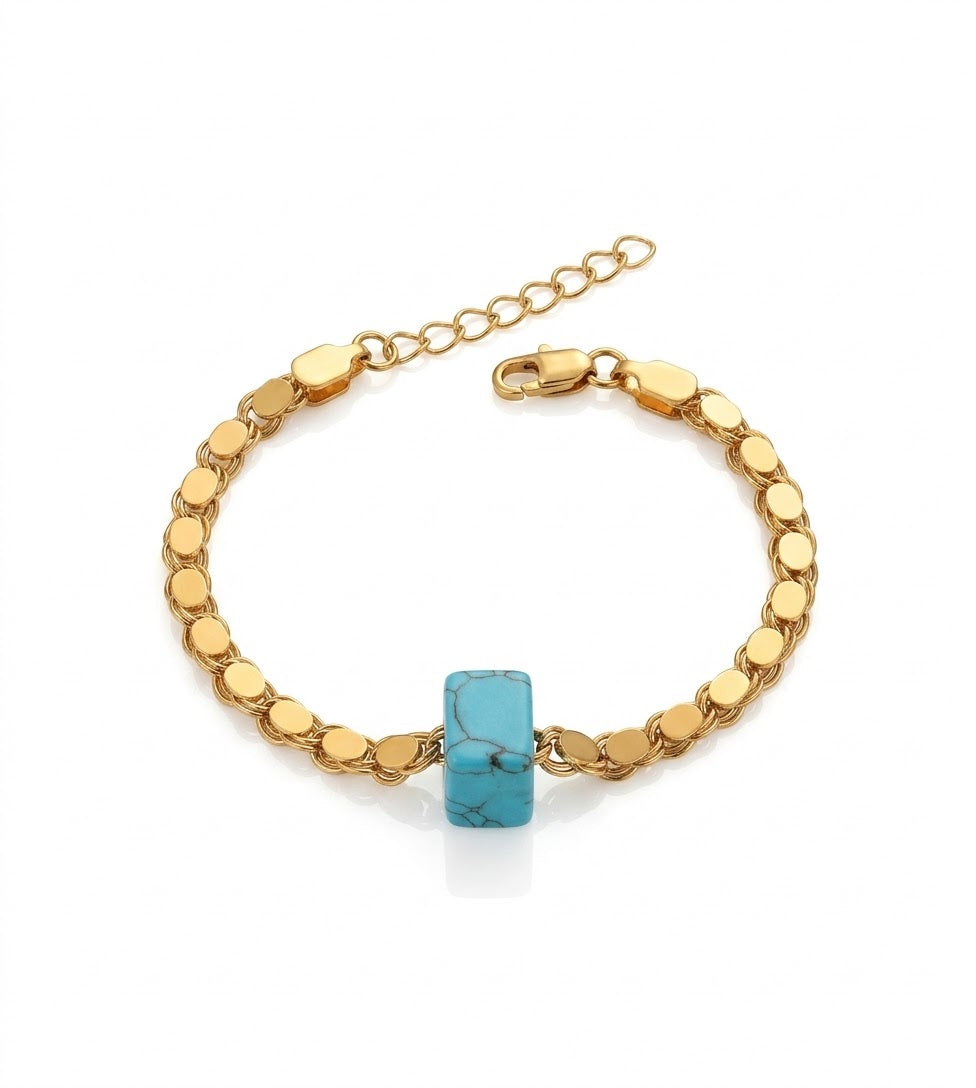 Pulsera Lentejuelas Turquesa